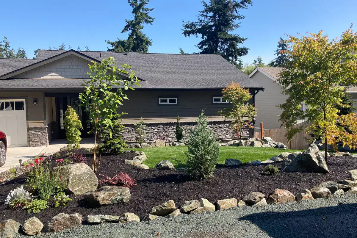 A finished design-build home site